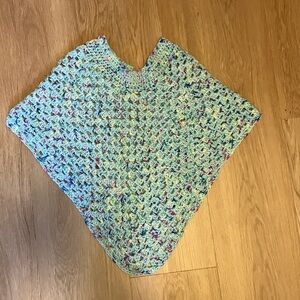Multicolor Crochet Poncho